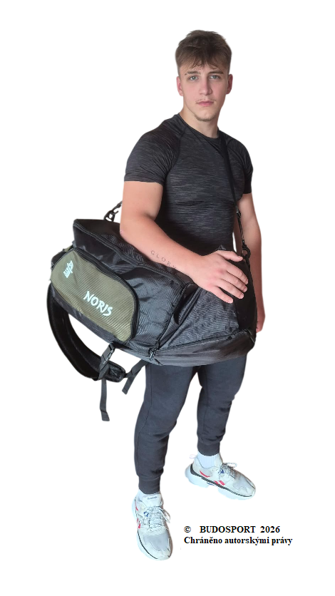 MULTIFUNKČNÍ SPORTOVNÍ BATOH/TAŠKA – NORIS JUDO BACKPACK - BARVA ČERNÁ/KHAKI - Obrázek 7