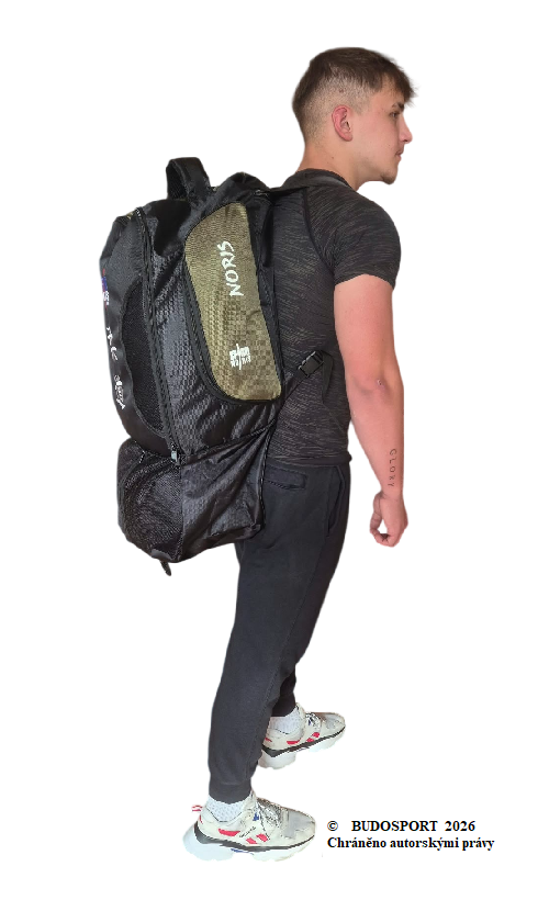 MULTIFUNKČNÍ SPORTOVNÍ BATOH/TAŠKA – NORIS JUDO BACKPACK - BARVA ČERNÁ/KHAKI - Obrázek 4